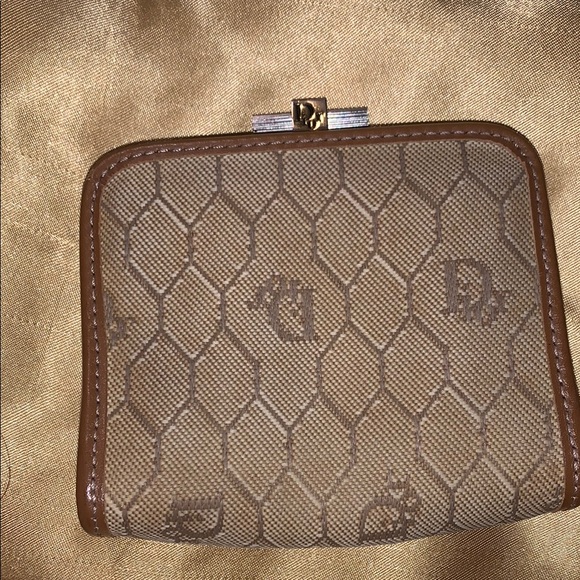 Vintage Dior Brown Monogram Coin Purse - Picture 1 of 9